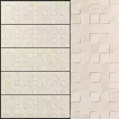 Keros Decorado Cubik Crema Marfil