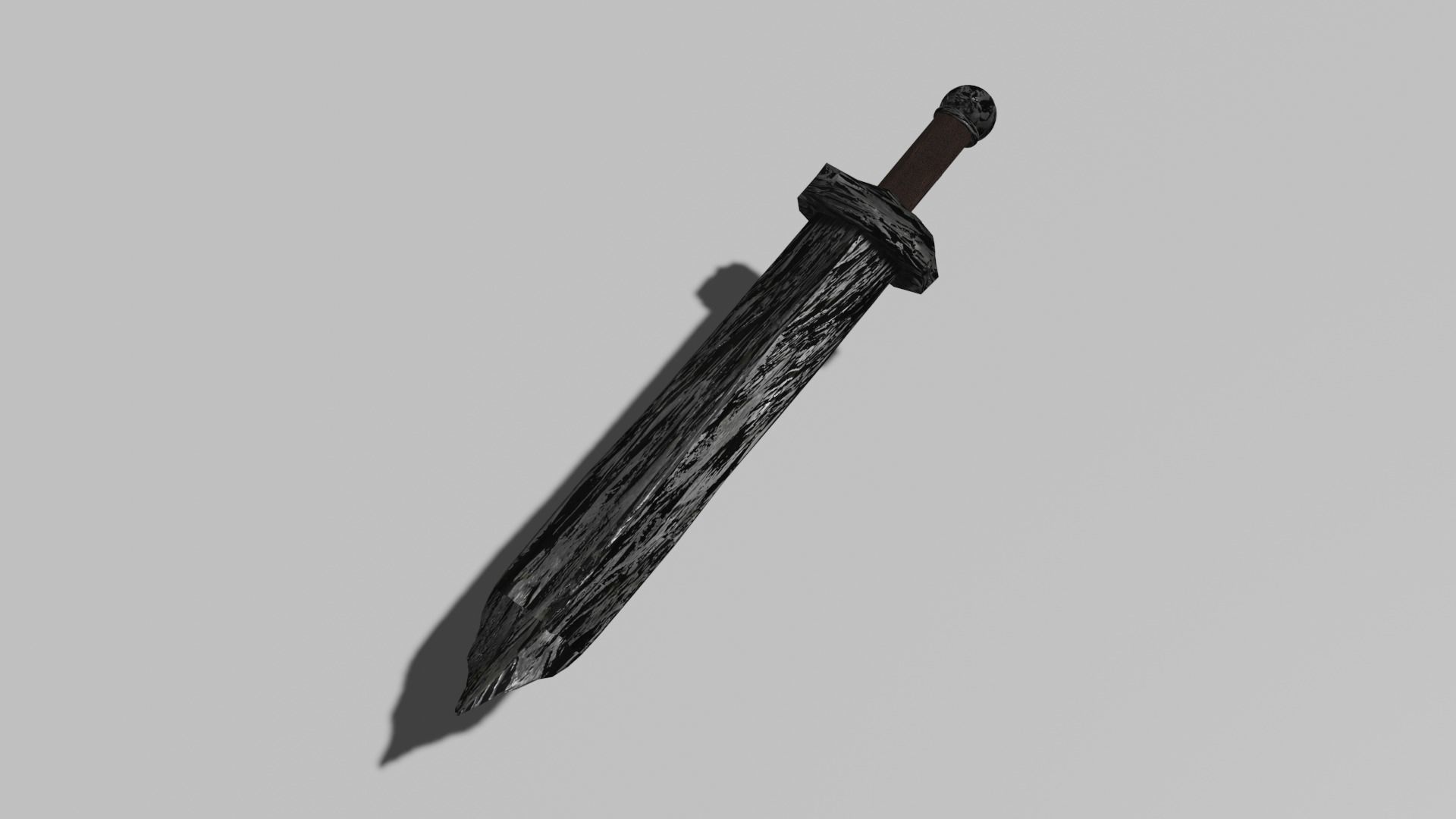 Stone Sword Low-poly 3D model_2