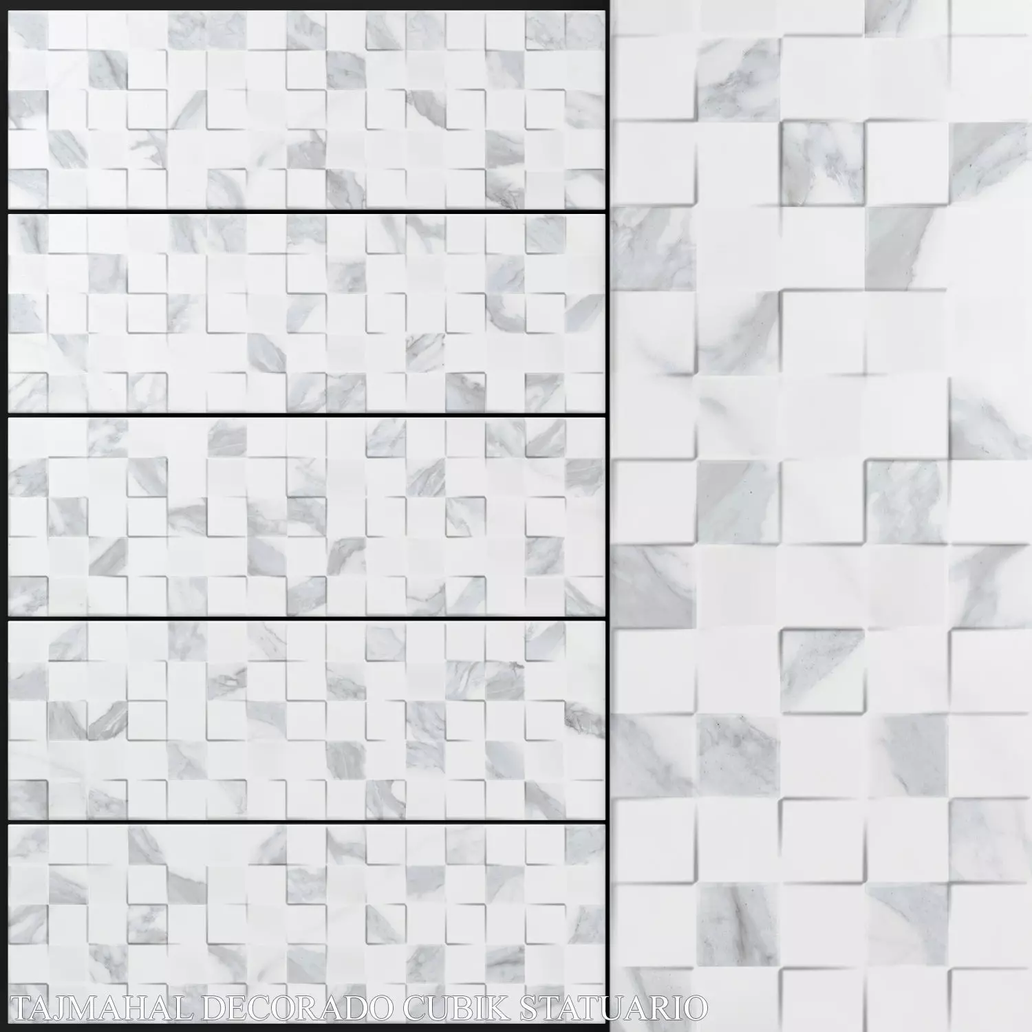 Keros Tajmahal Decorado Cubik Statuario 3D model_0