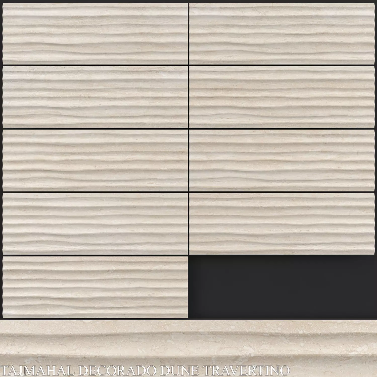 Keros Tajmahal Decorado Dune Travertino 3D model_0