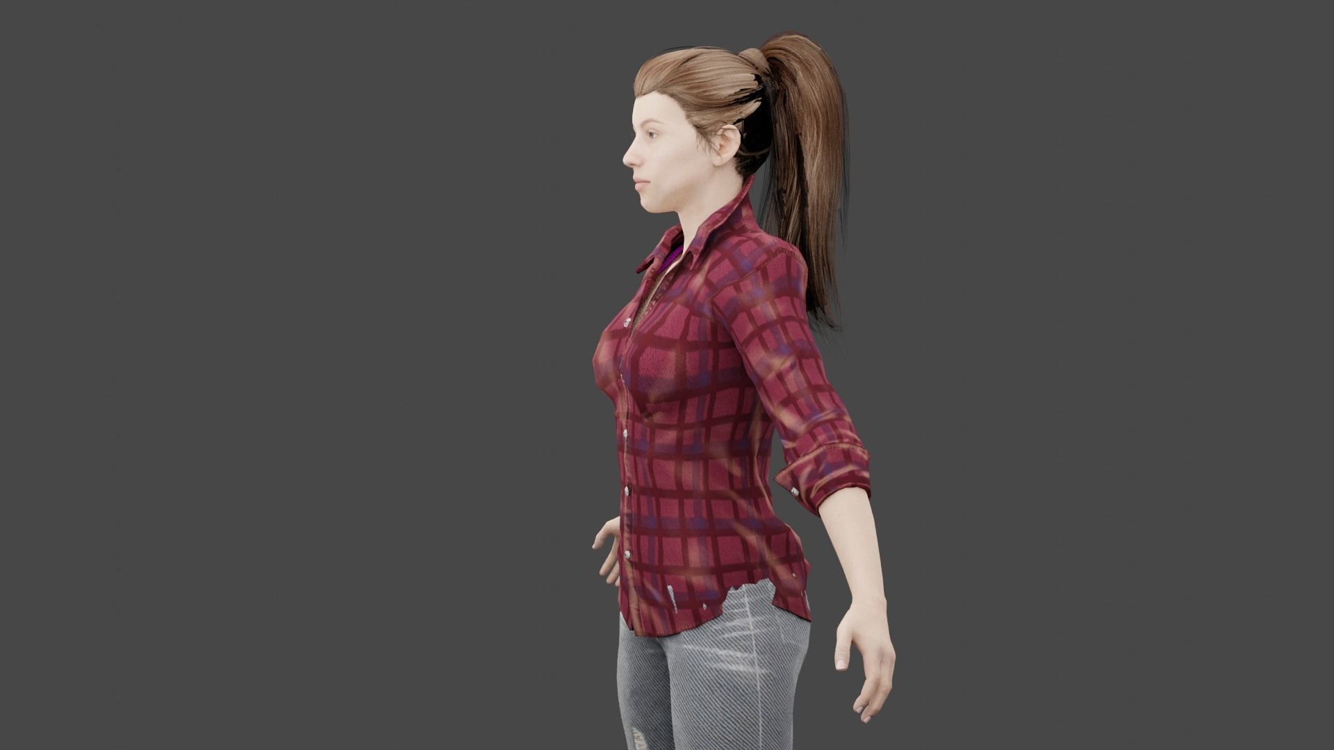 female character  Free 3D model_1