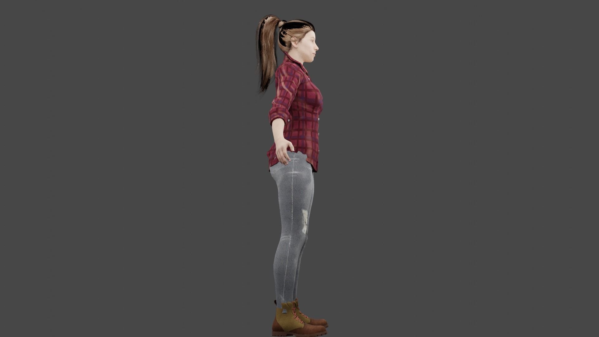 female character  Free 3D model_3