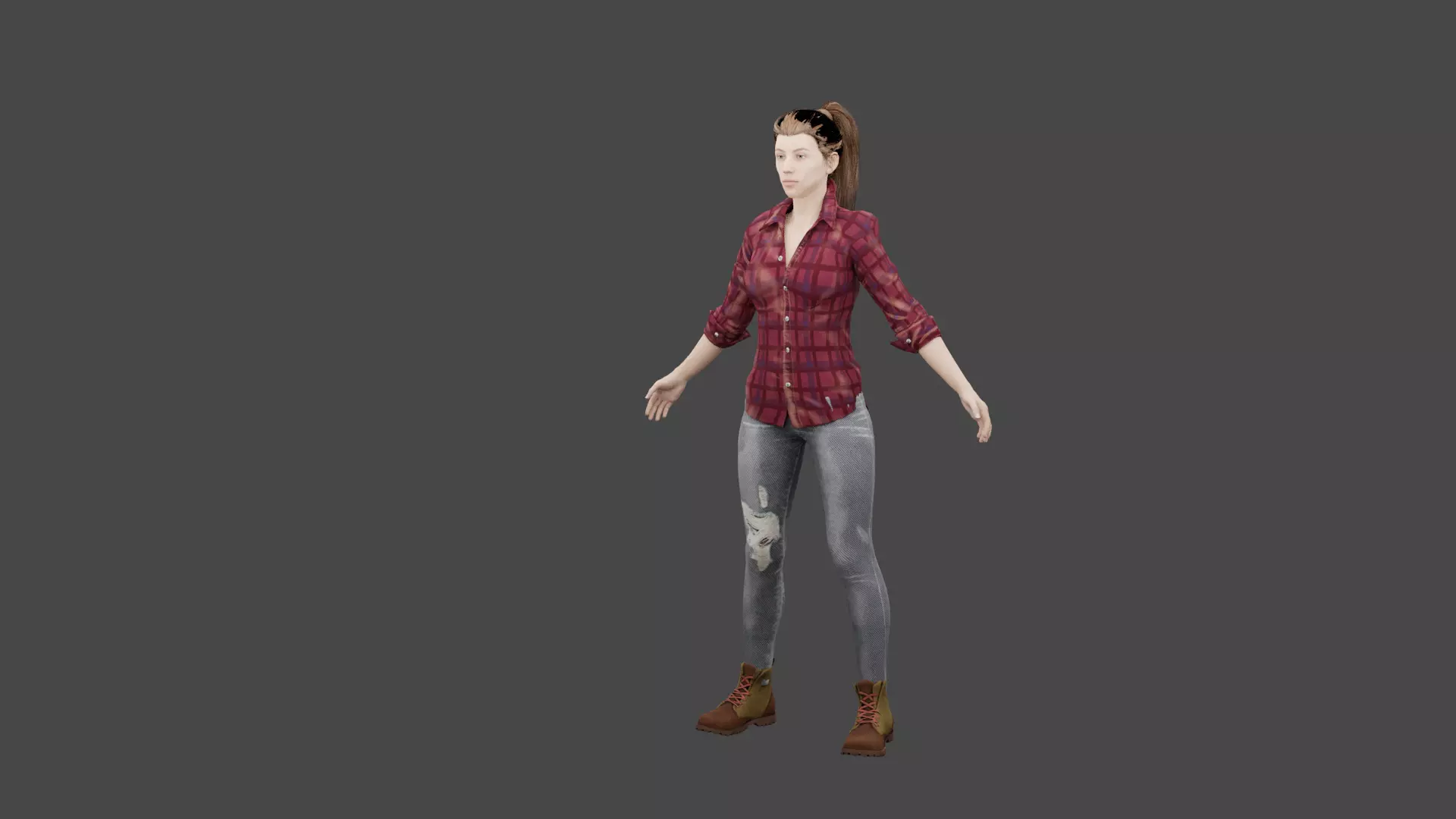 female character  Free 3D model_0