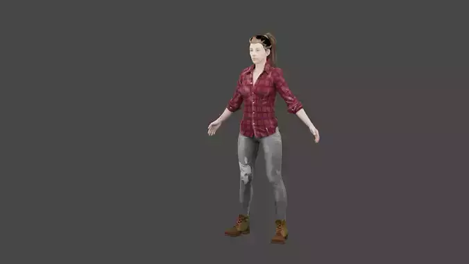 female character  Free 3D model