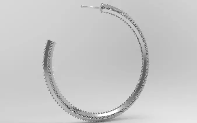 Earrings Hoop with diamonds