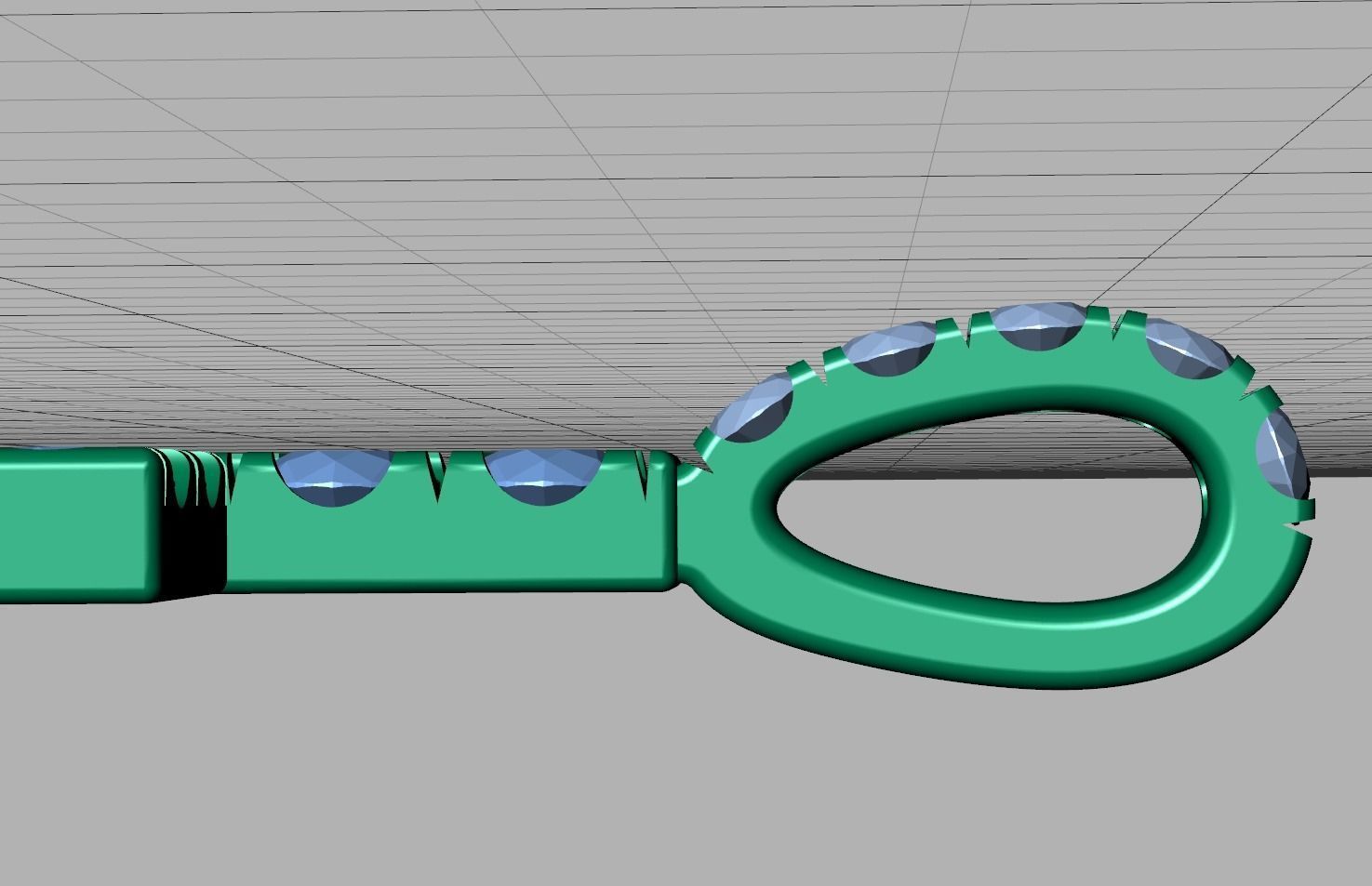 Diamond Pave Cross 41mm with French Pave Setting 3dmodel 3D print model_12