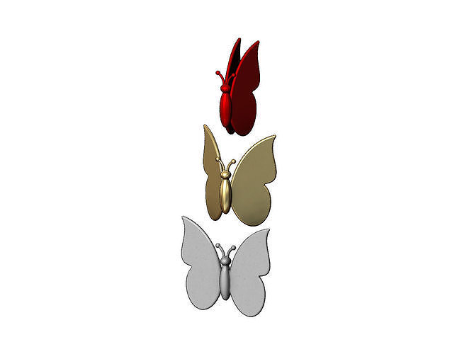 Simplistic butterfly model 3D print model