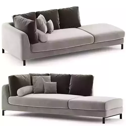 B AndB Italia Ray Chaise Lounge 3D model