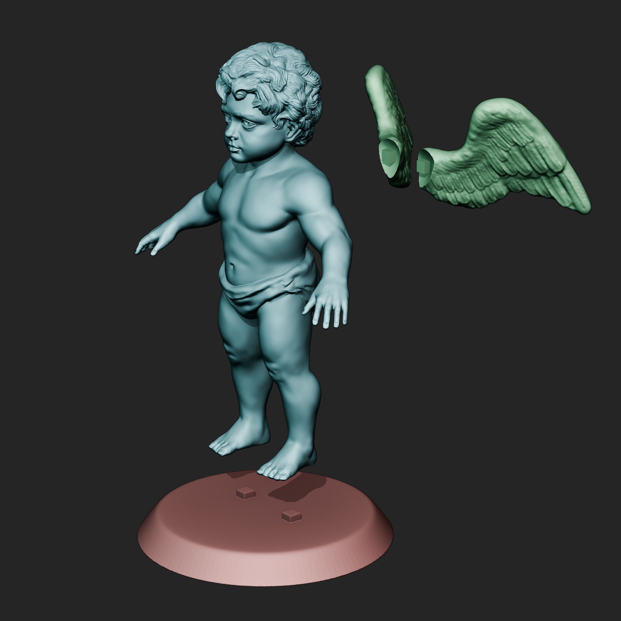 Cherub Baby Angel 3D print model_2