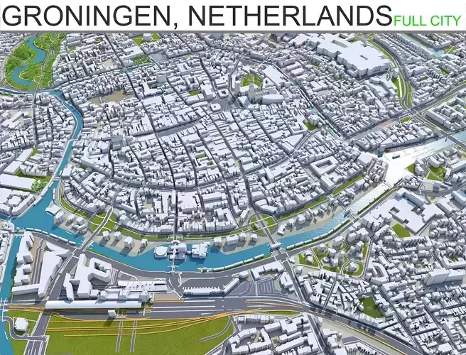 Groningen City in Netherlands 40km