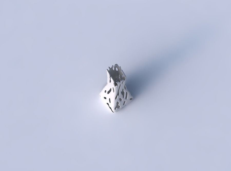 Vase squeezed and bent rectangle 2 with smooth cuts 3D print model_2