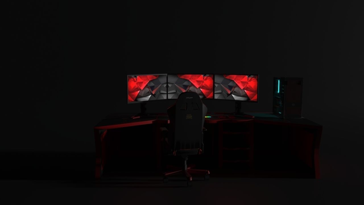  gaming station 3D model_2