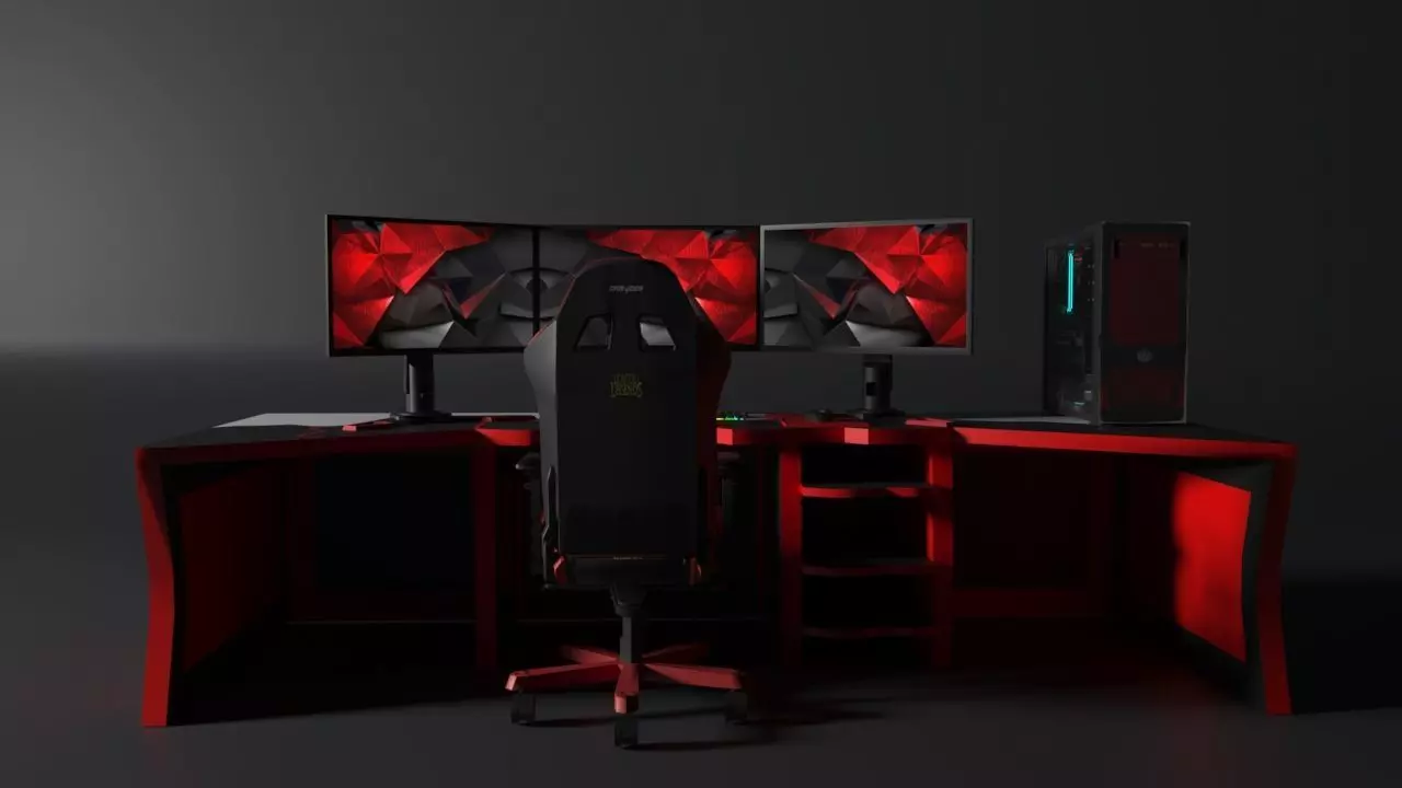  gaming station 3D model_0