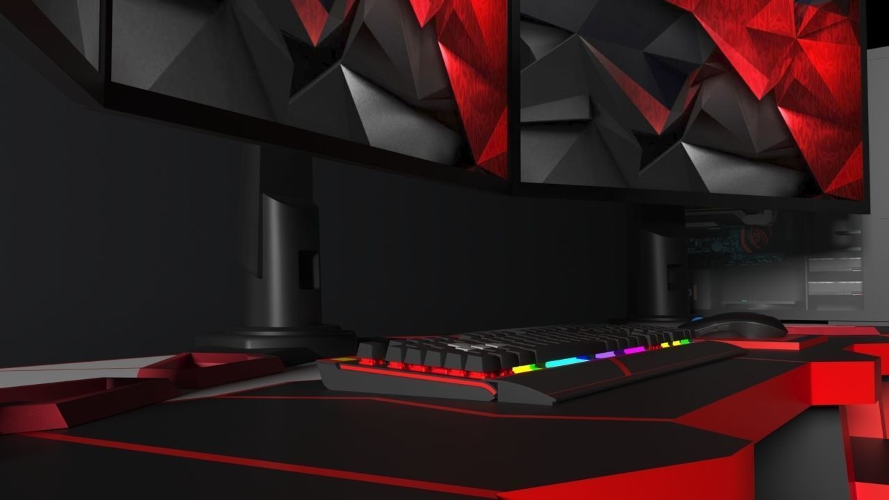 gaming station 3D model_7
