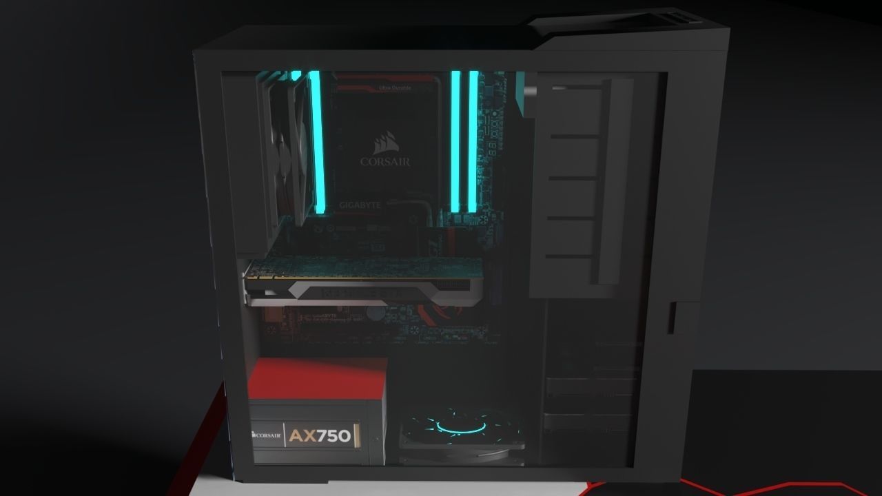  gaming station 3D model_4