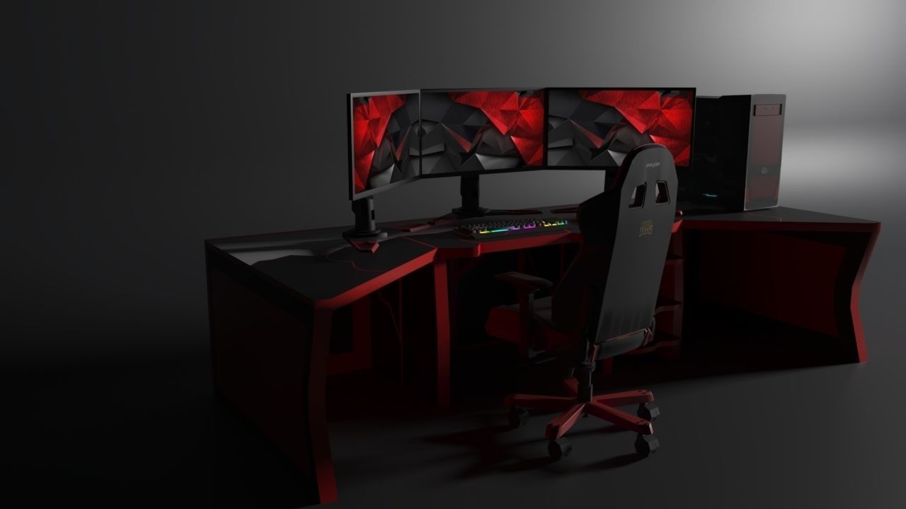  gaming station 3D model_1