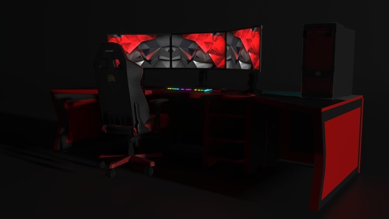  gaming station 3D model_5