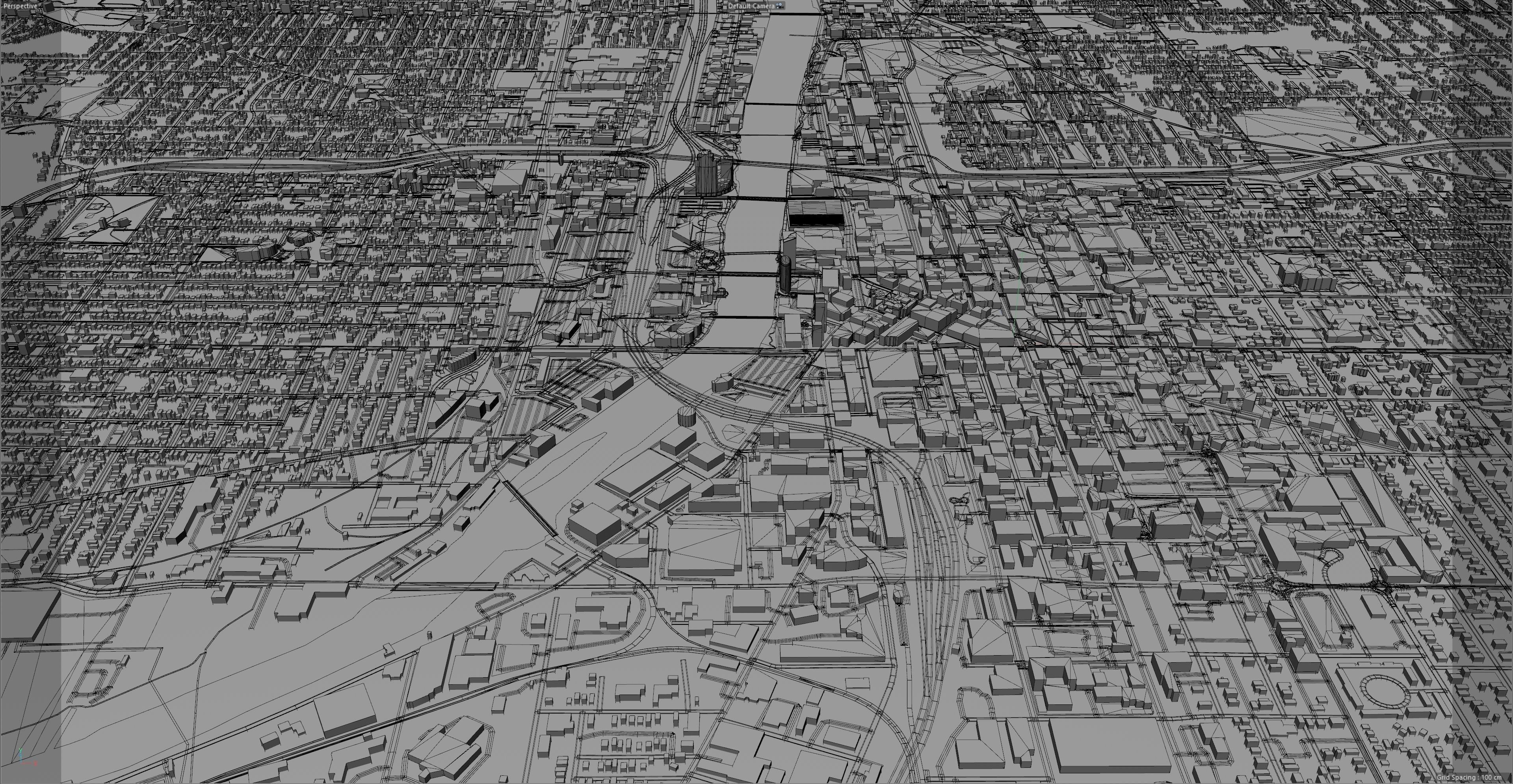 Grand Rapids City Michigan USA Low-poly 3D model_14