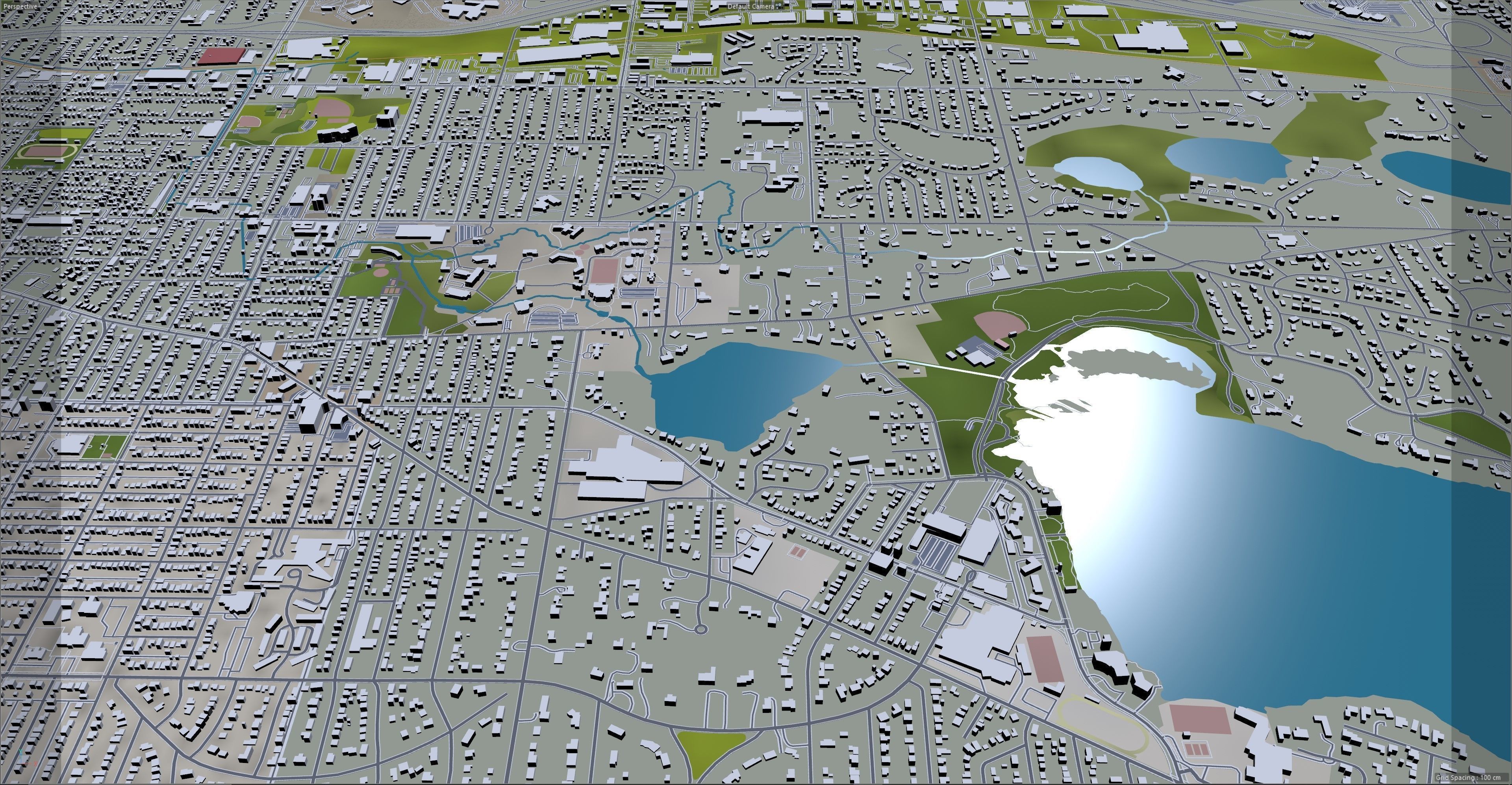 Grand Rapids City Michigan USA Low-poly 3D model_20