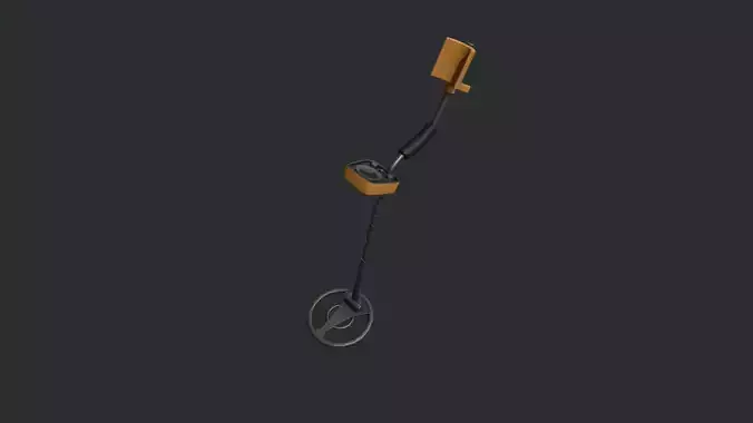 Yellow Stylized Metal Detector