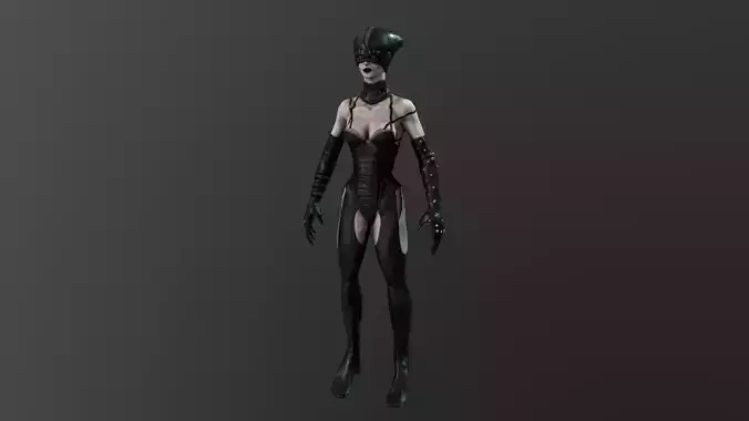 Woman Brom Low-poly 3D model