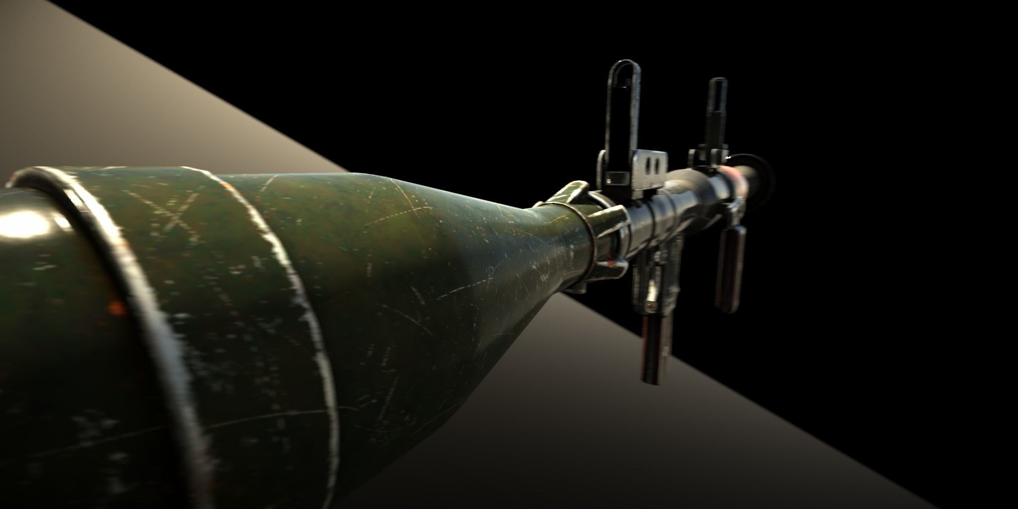 RPG 7 two rifles Low-poly 3D model_3