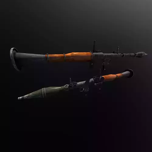 RPG 7 two rifles Low-poly 3D model