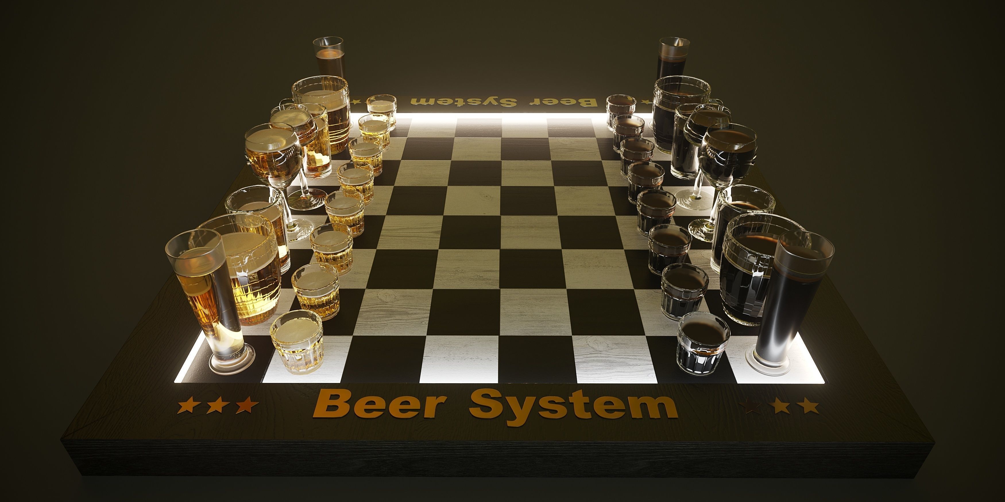 Chess Beer 3D model_1