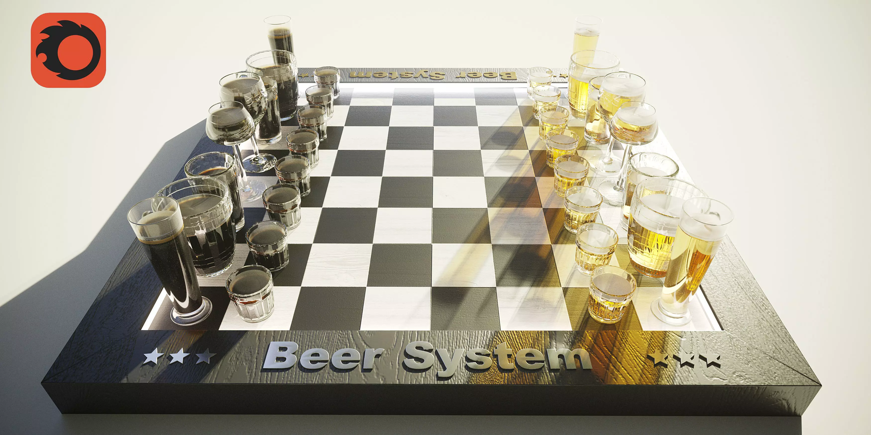 Chess Beer 3D model_0