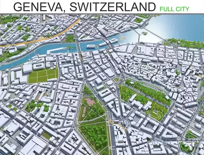 Geneva City in Switzerland 20km