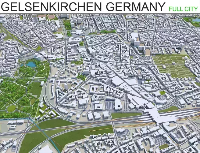 Gelsenkirchen City in Germany 30km
