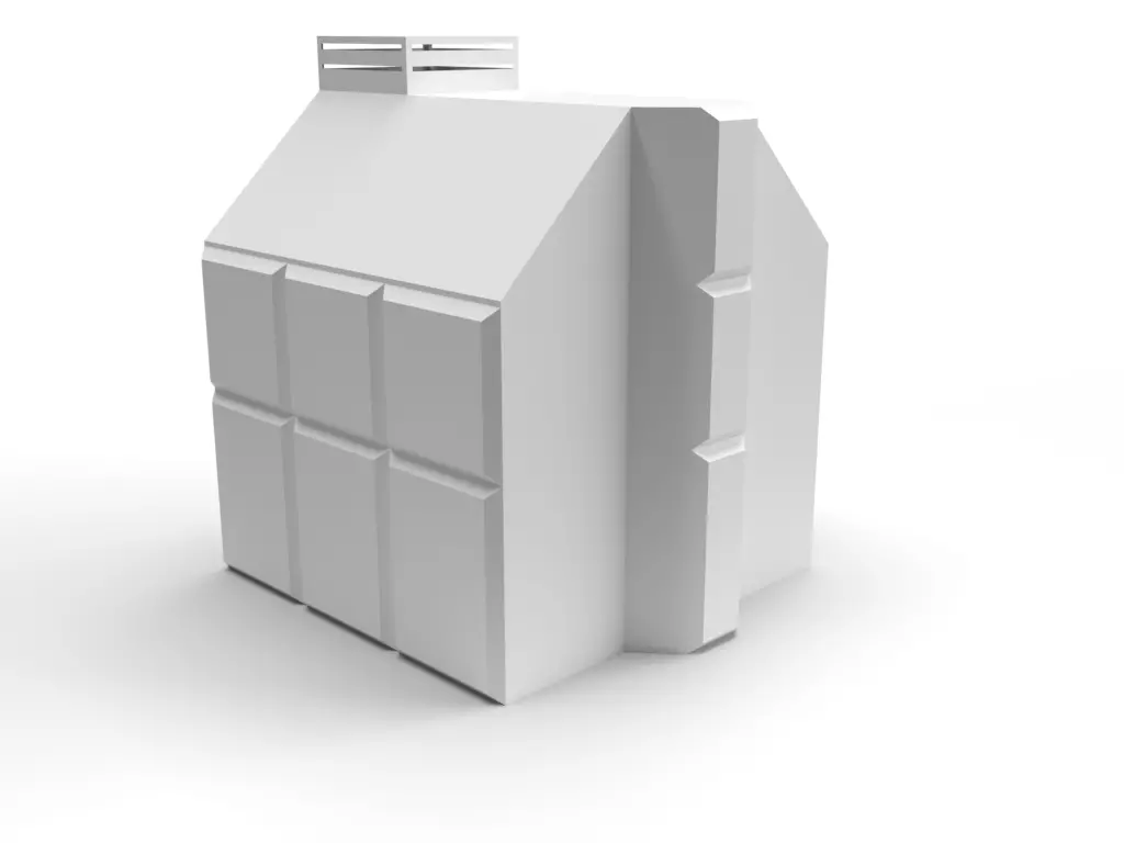 3D House Exterior Design Free low-poly 3D model