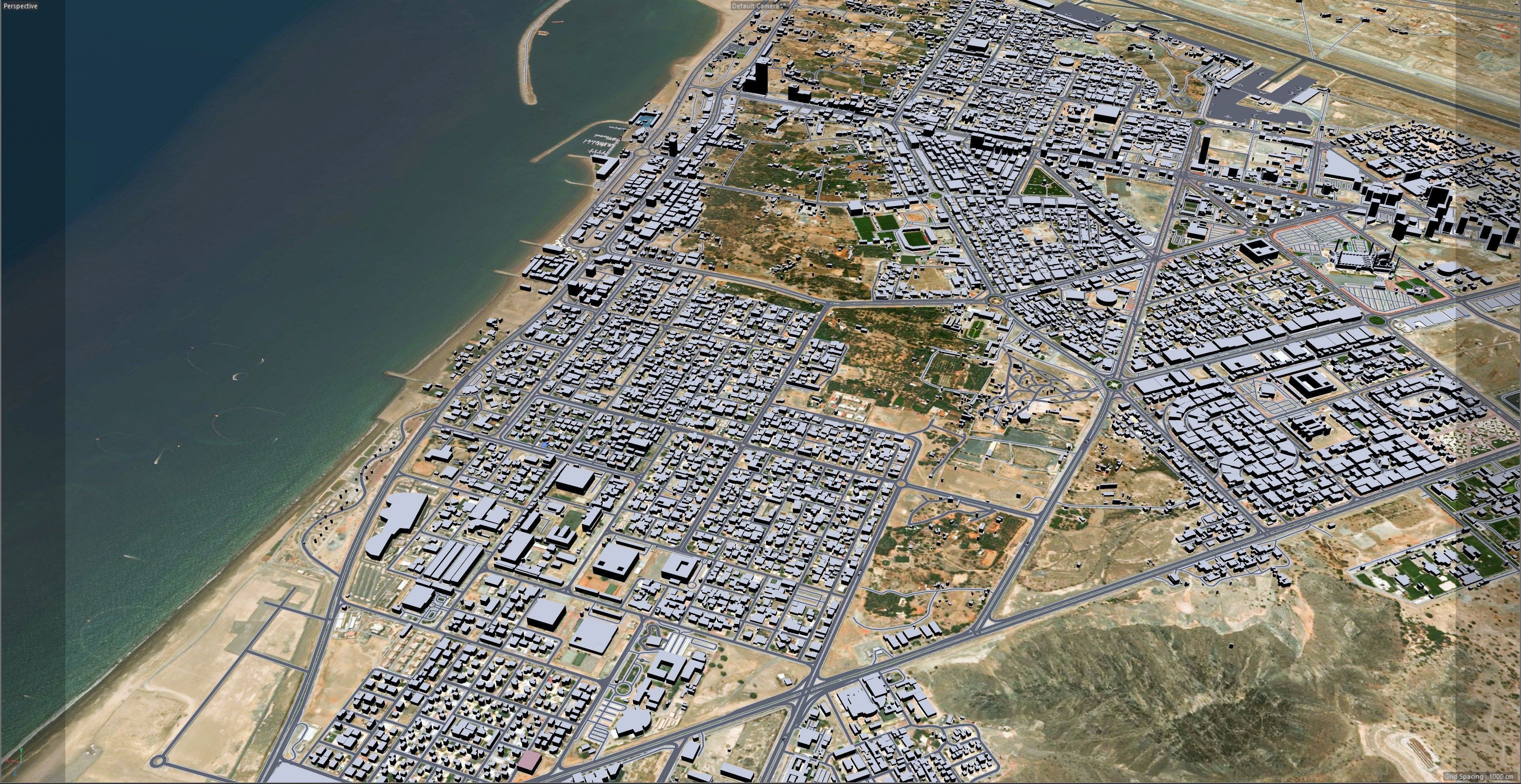 Fujairah City in UAE Low-poly 3D model_10