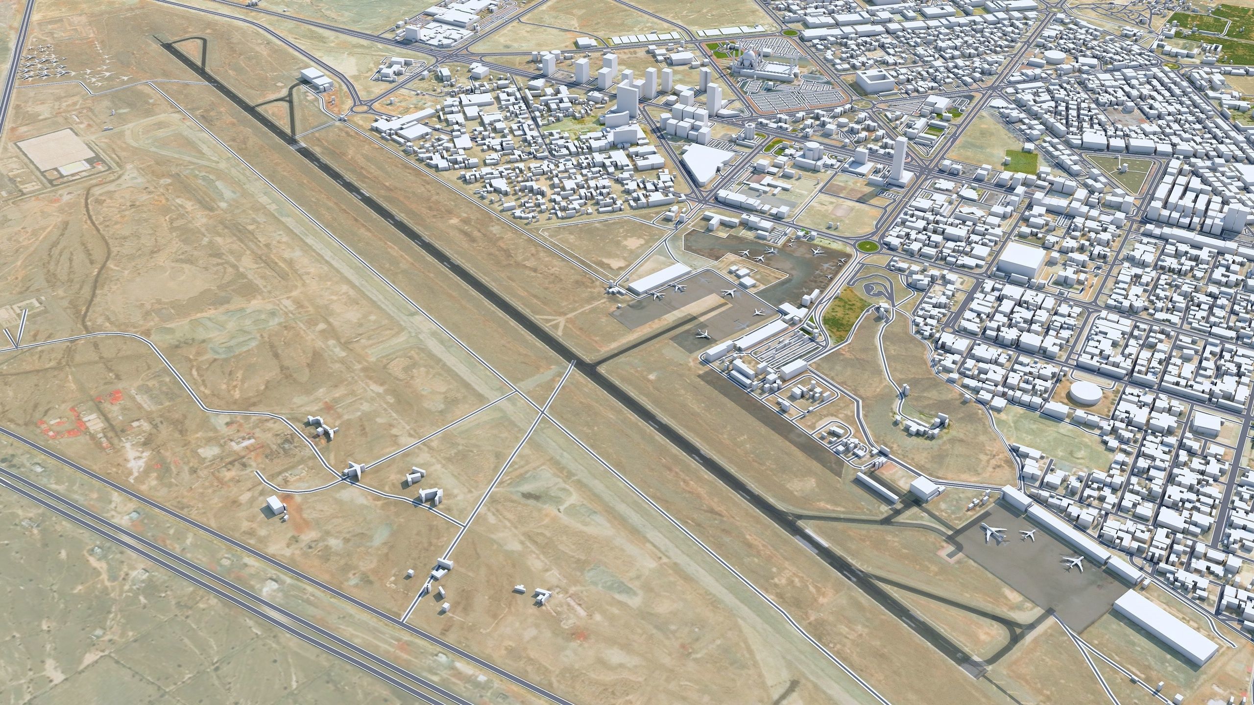 Fujairah City in UAE Low-poly 3D model_5