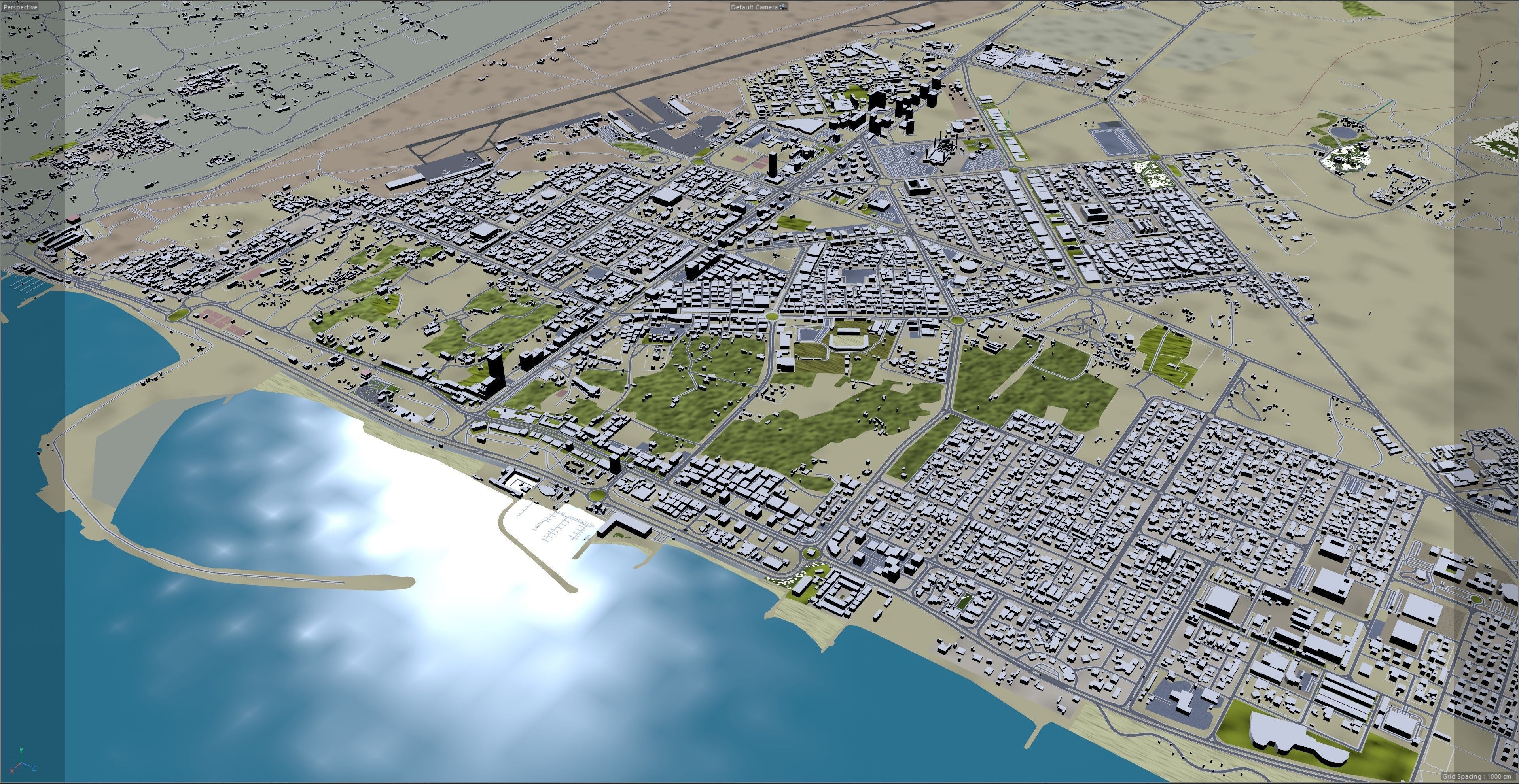Fujairah City in UAE Low-poly 3D model_12