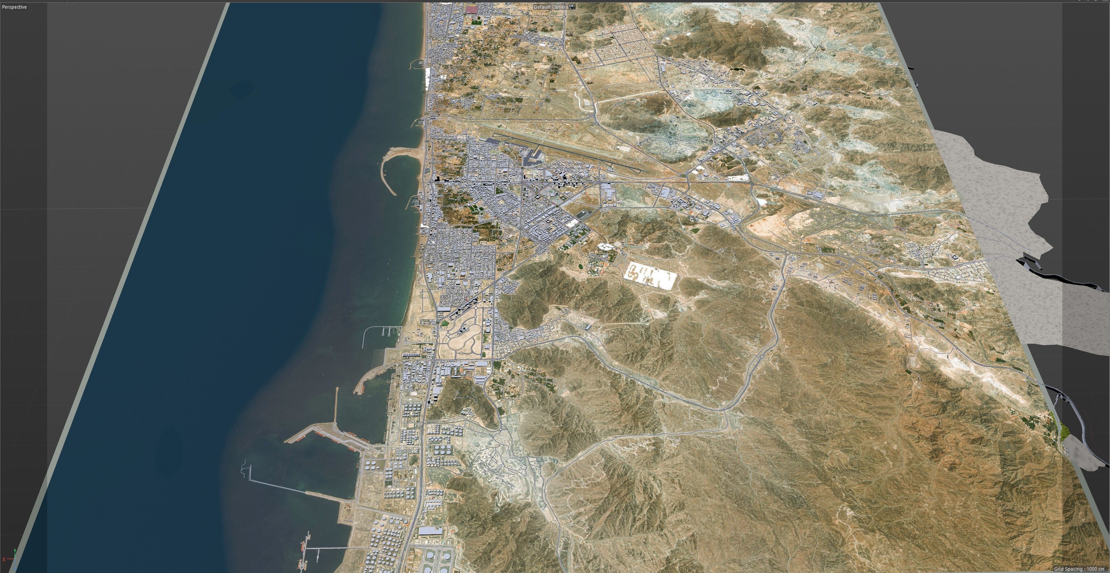 Fujairah City in UAE Low-poly 3D model_11