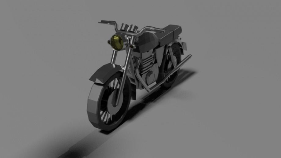 Triumph motorcycle 3D model_4