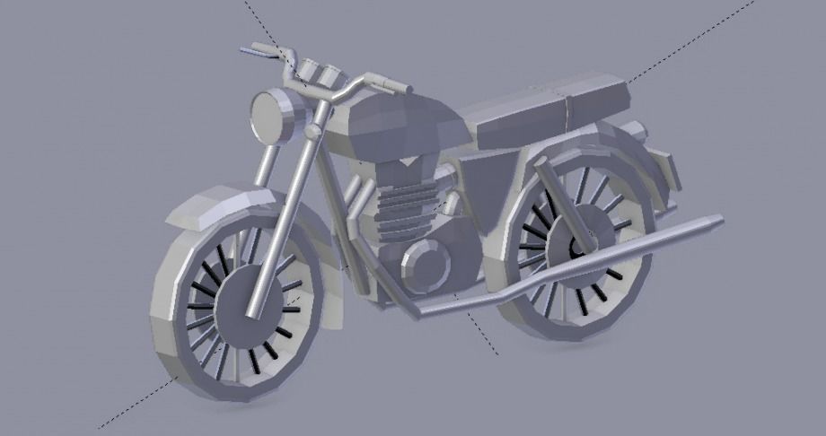 Triumph motorcycle 3D model_2