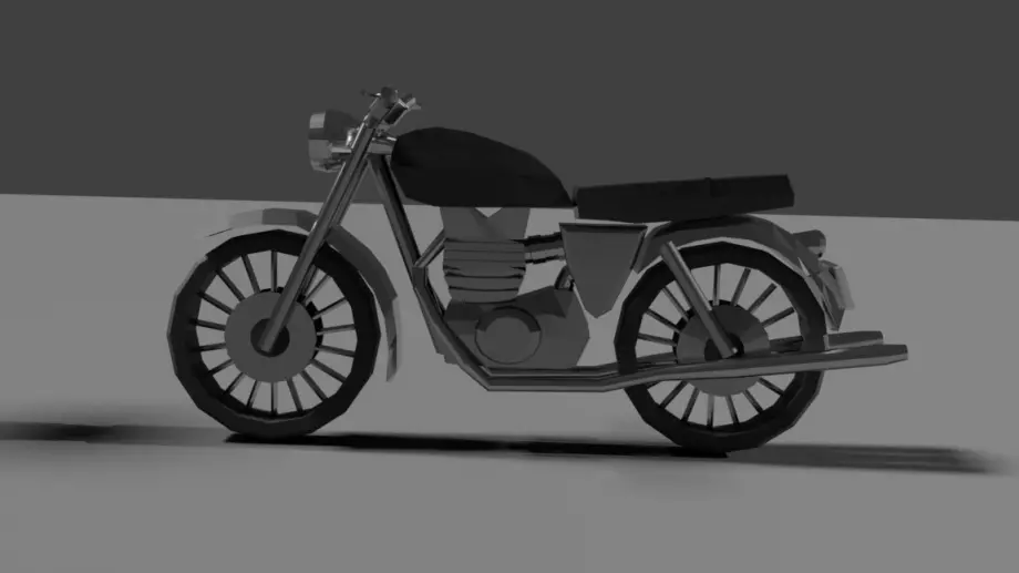 Triumph motorcycle 3D model_0