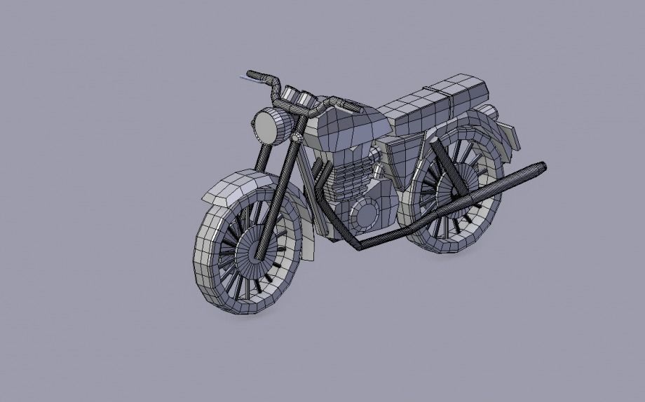 Triumph motorcycle 3D model_1