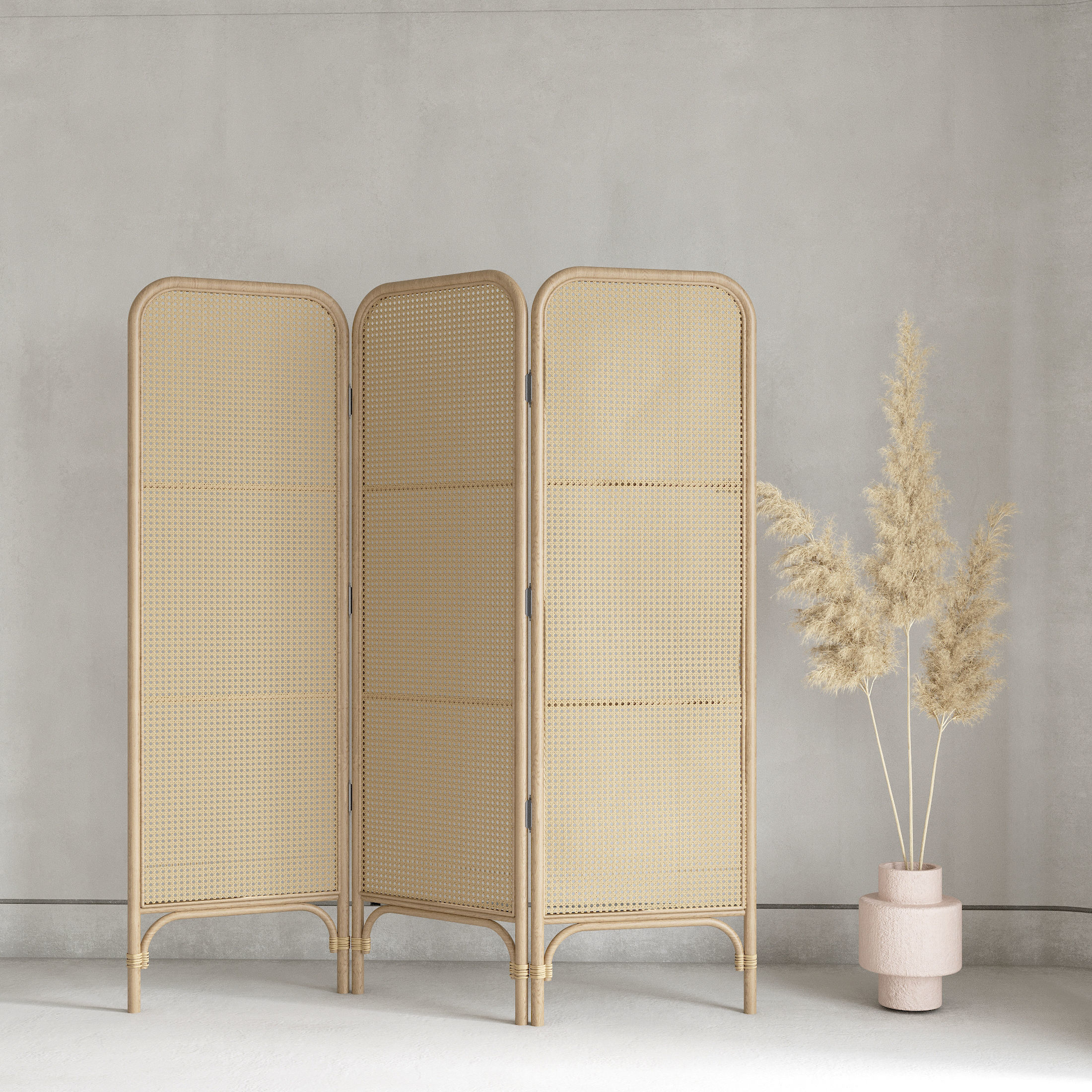 Rattan divider  3D model_1