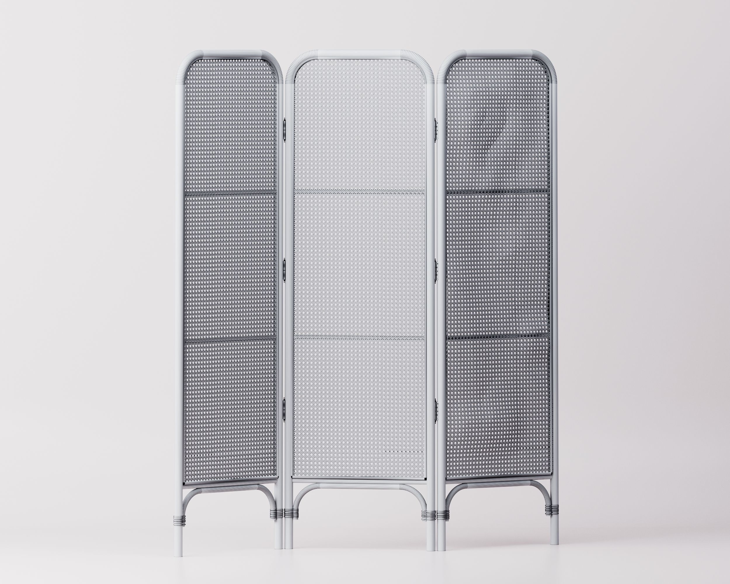 Rattan divider  3D model_4