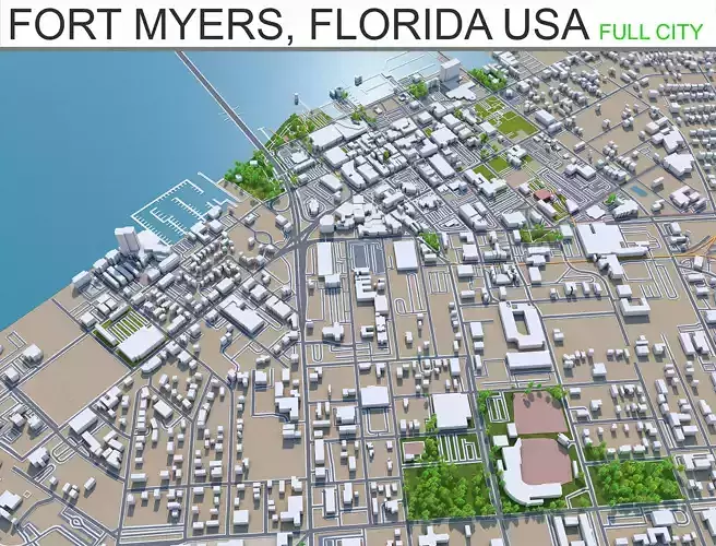 Fort Myers City in Florida USA 30km