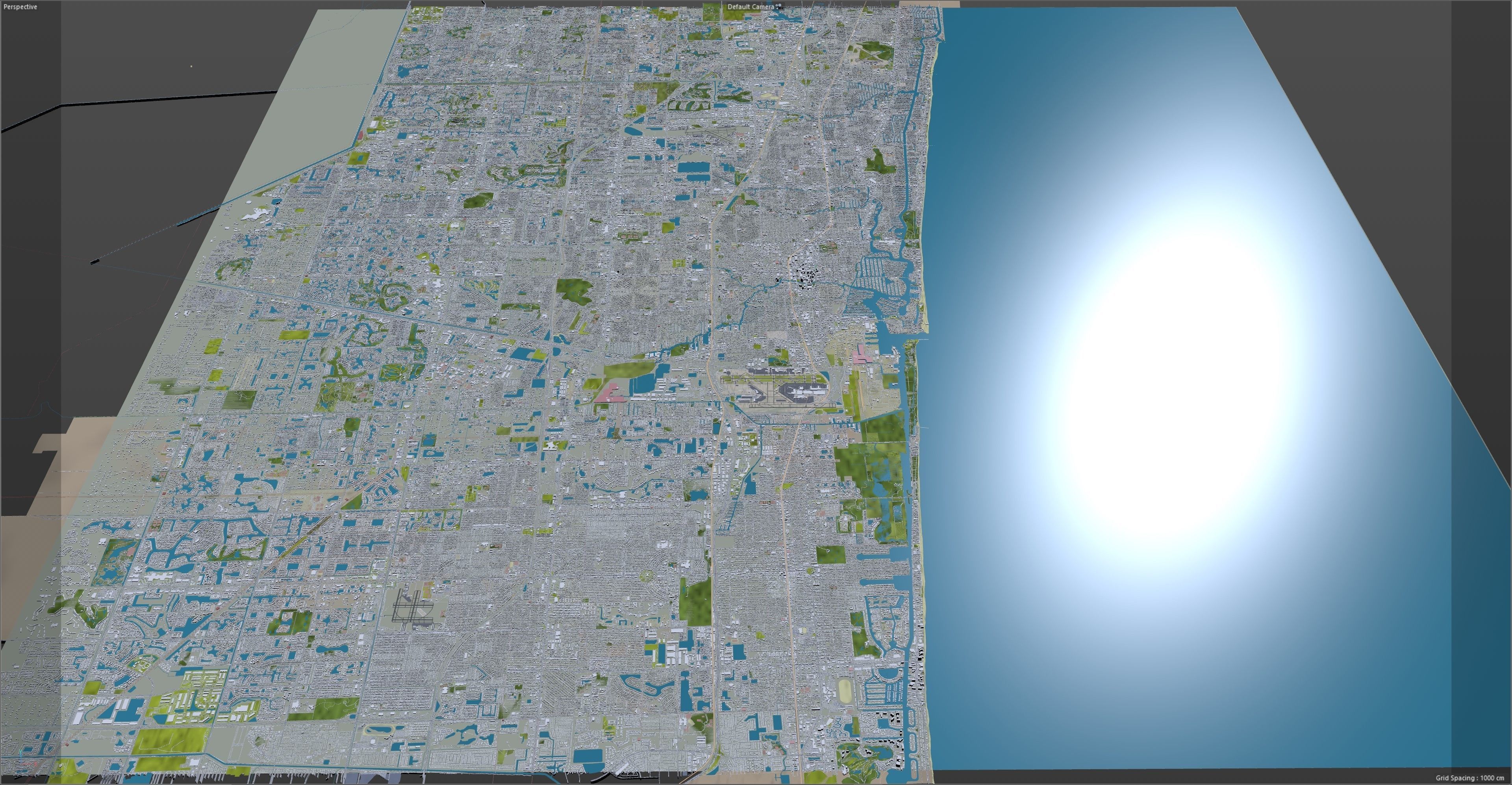 Fort Lauderdale City in Florida USA Low-poly 3D model_25