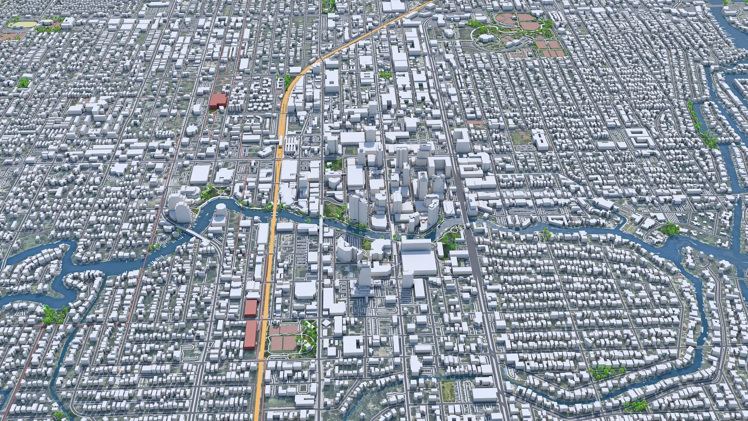 Fort Lauderdale City in Florida USA Low-poly 3D model_2