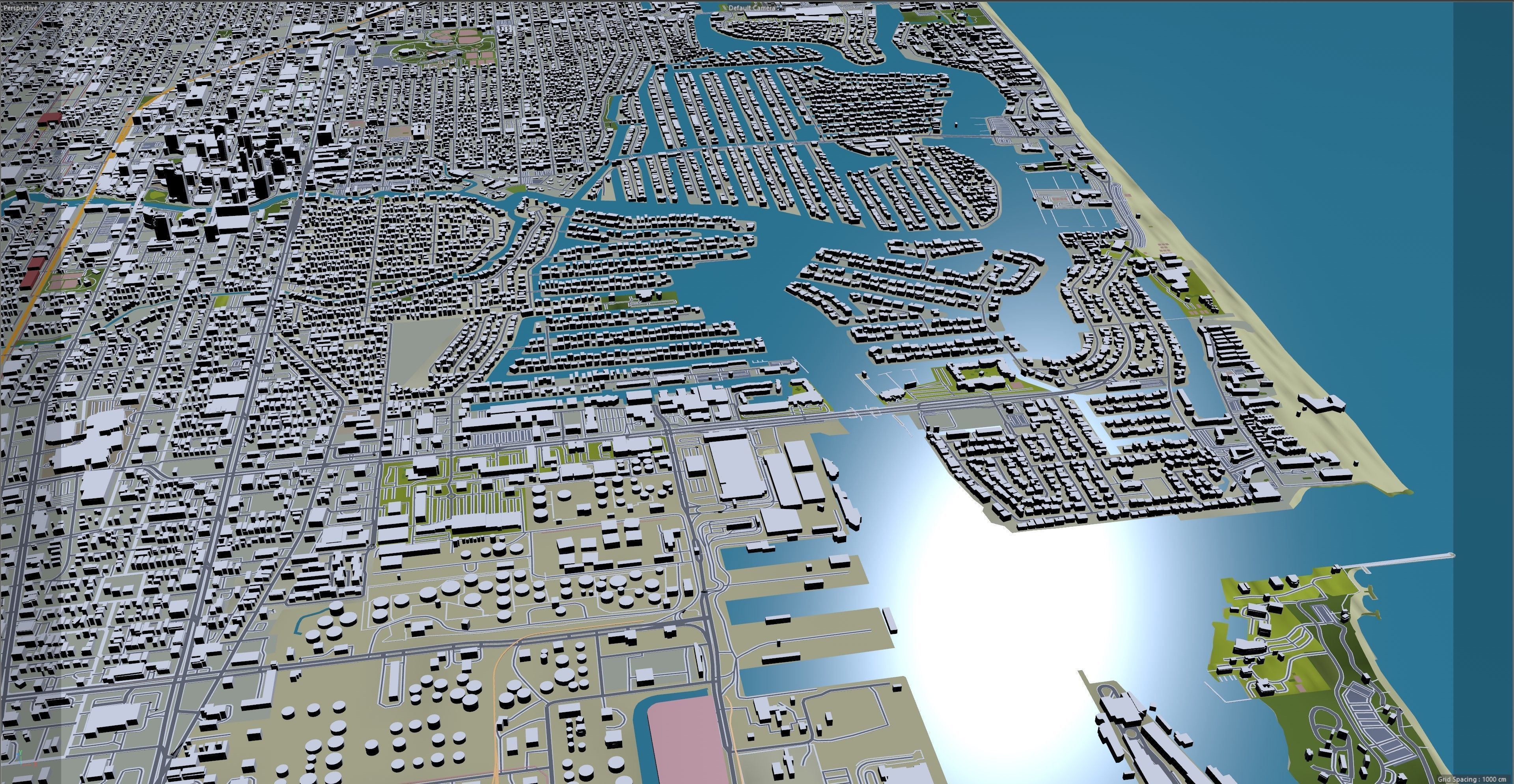 Fort Lauderdale City in Florida USA Low-poly 3D model_28