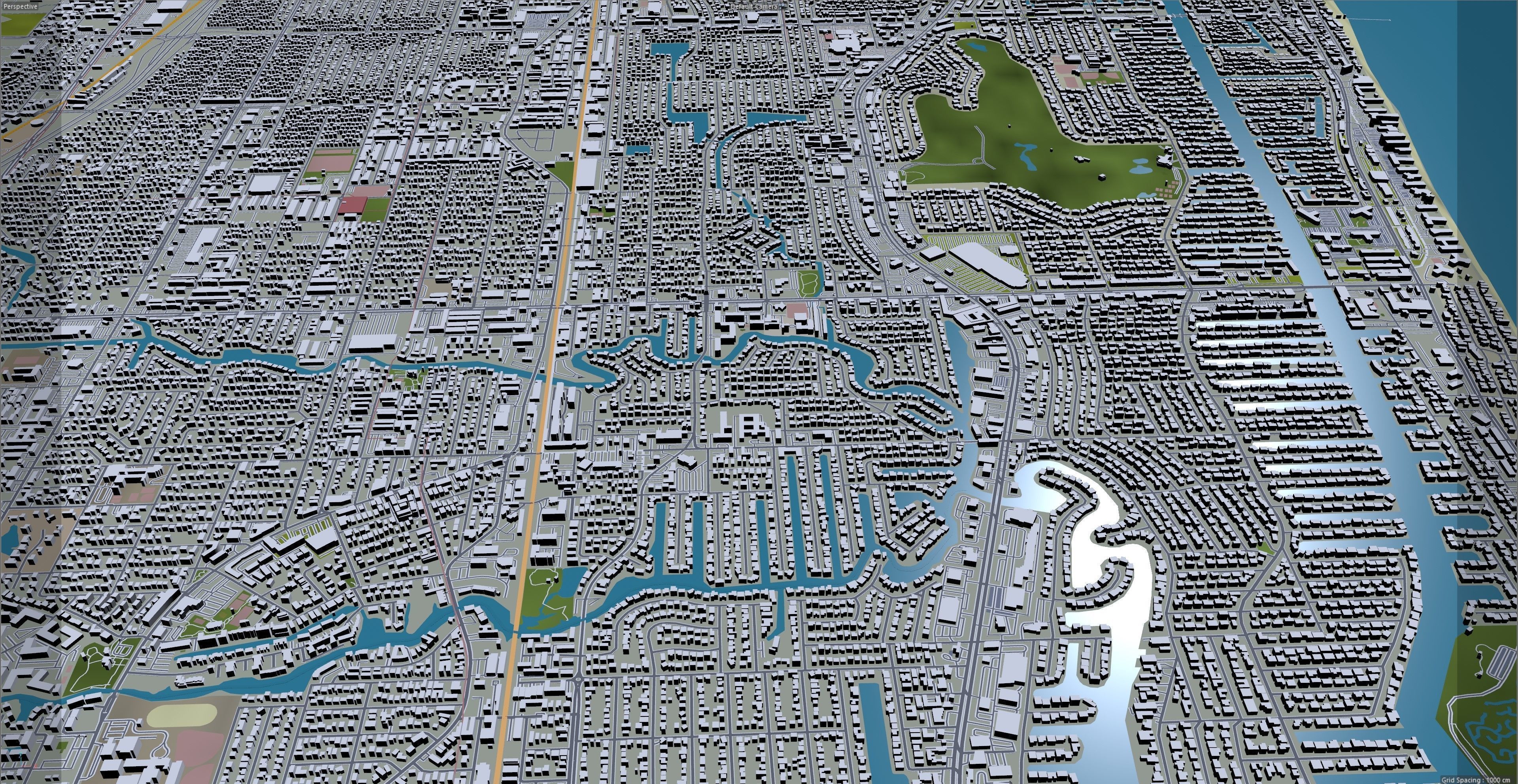 Fort Lauderdale City in Florida USA Low-poly 3D model_27