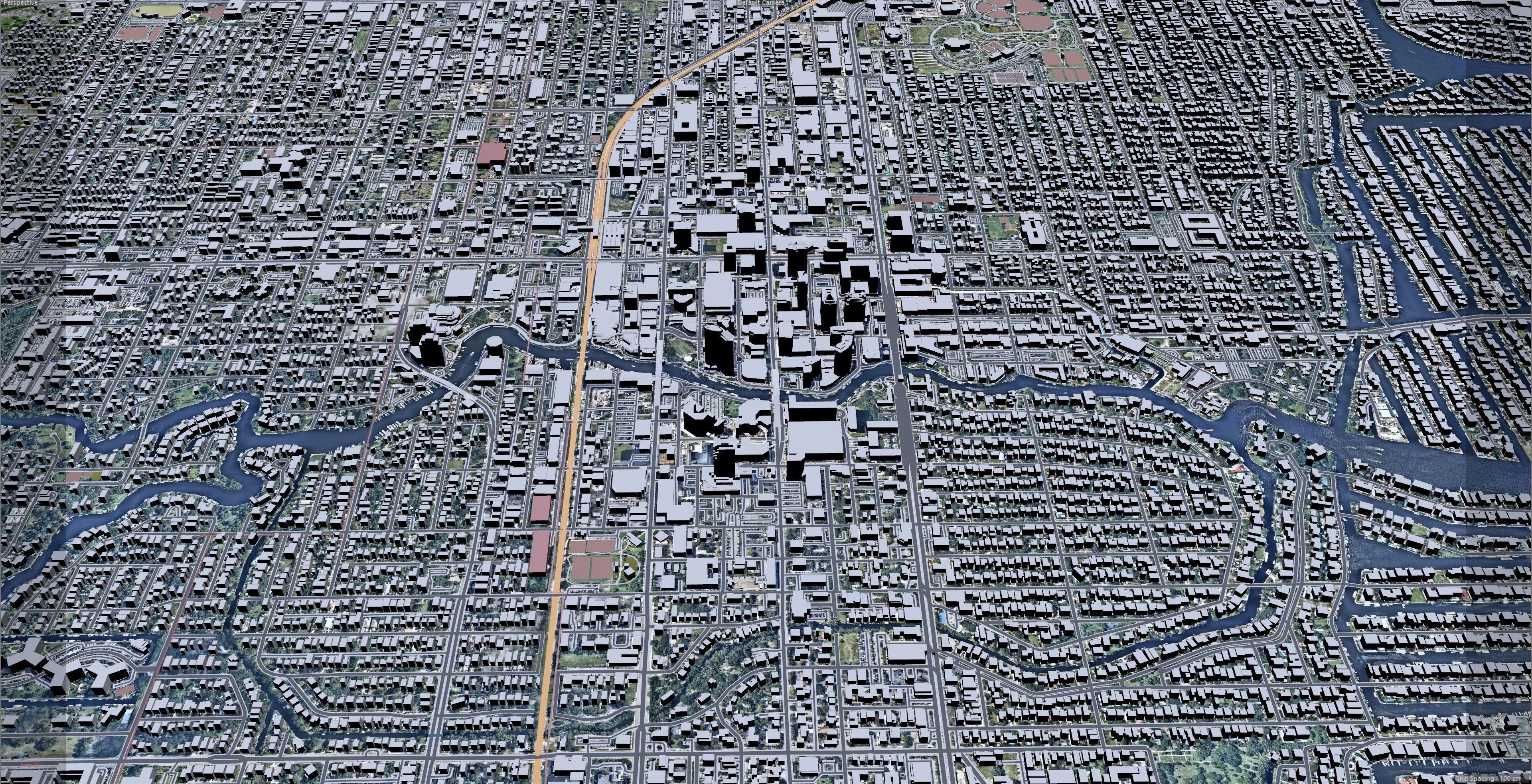 Fort Lauderdale City in Florida USA Low-poly 3D model_29