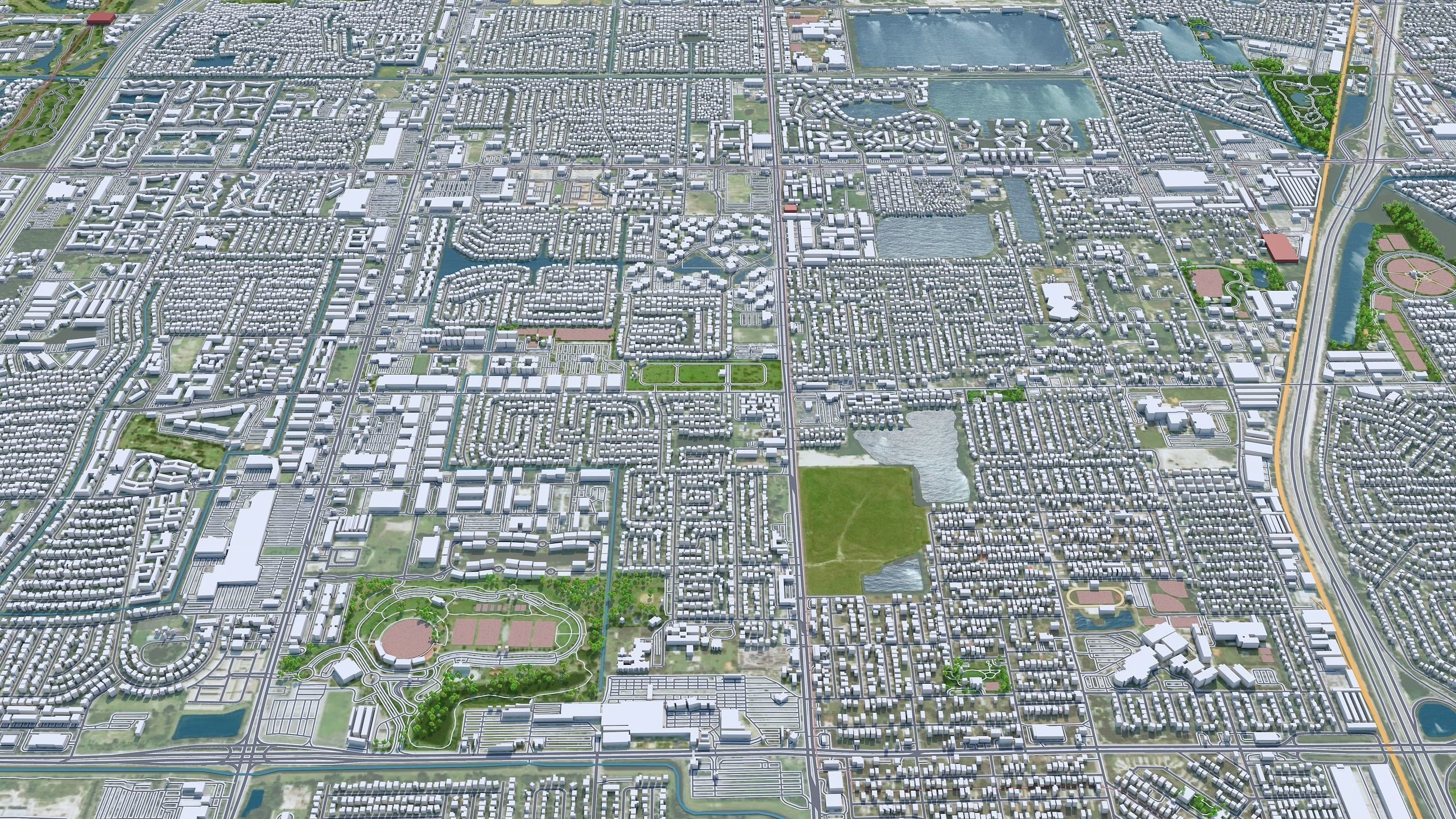 Fort Lauderdale City in Florida USA Low-poly 3D model_6