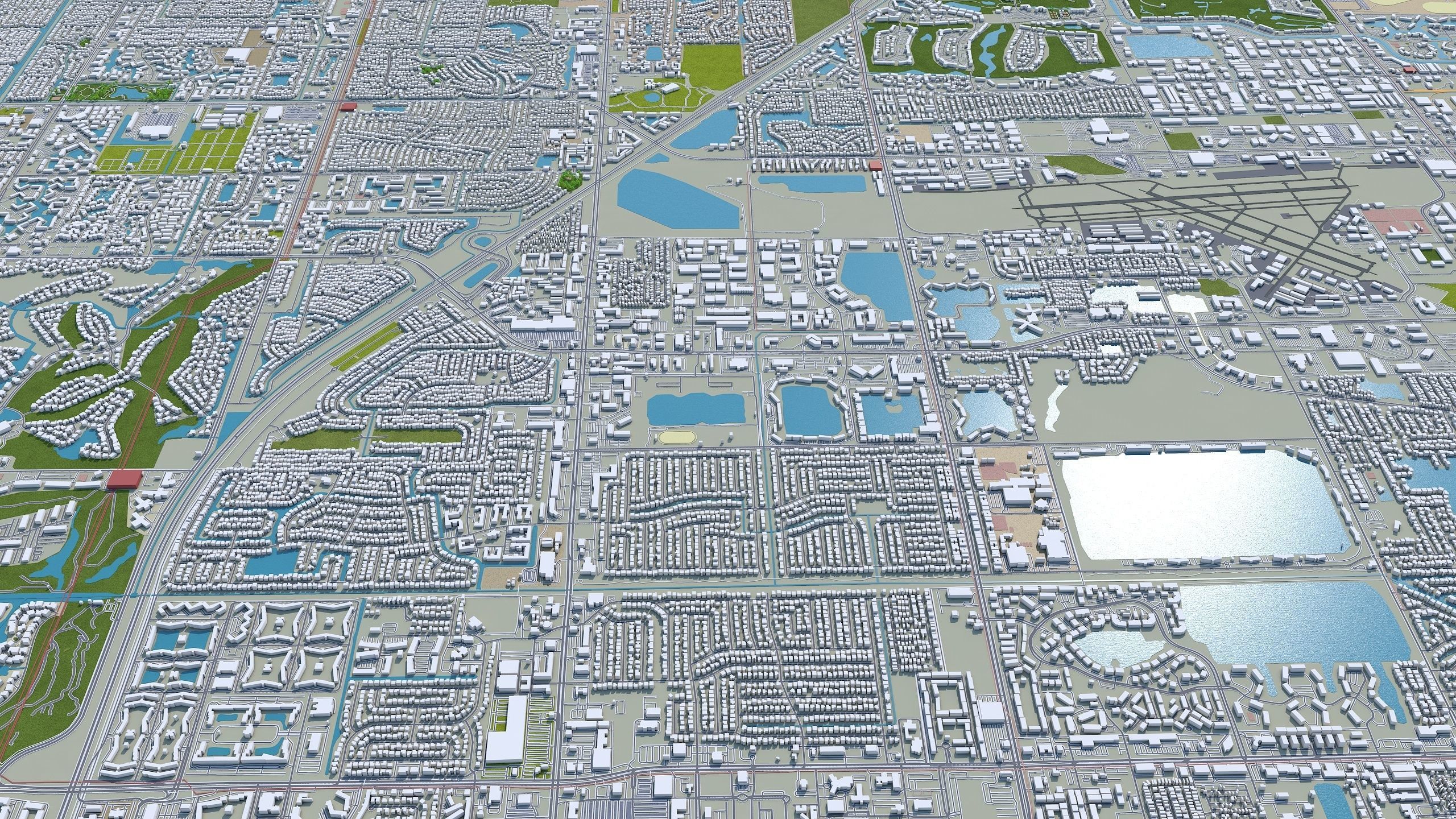 Fort Lauderdale City in Florida USA Low-poly 3D model_13